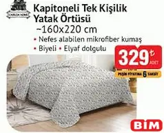 CASİLDA HOME KAPİTONELİ TEK KİŞİLİK YATAK ÖRTÜSÜ
